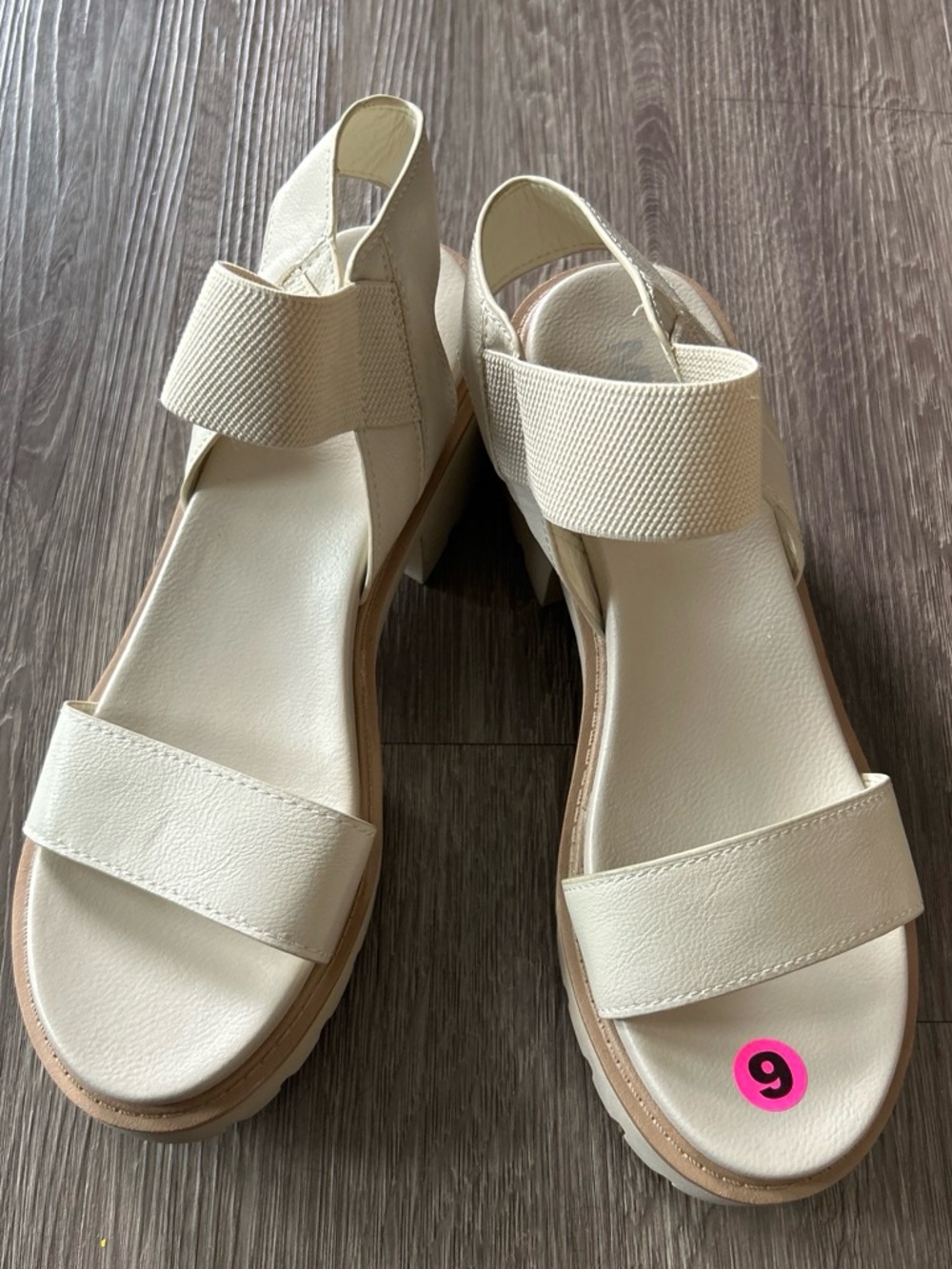 MIA Cream Ivory Slingback Platform Sandals